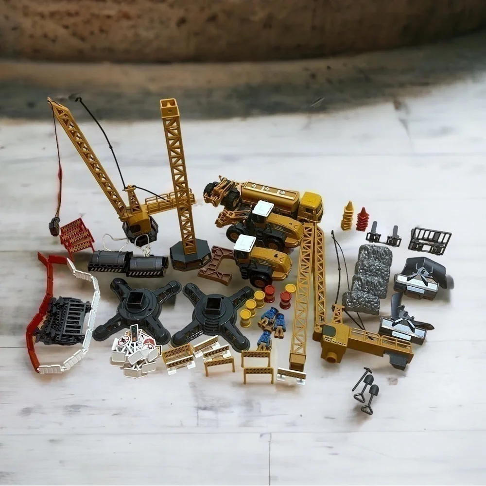 Construction Model Building Set 1:55 Signs Engineering Blocks Lego Like Figures